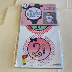 “Belly Brags” Baby Milestone Stickers